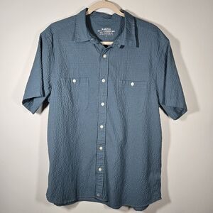 Vineyard Vines OTG‎ Performance Teal Short Sleeve Button Down Shirt Men’s Large